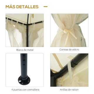 Cenador Jardín 3x3m Pabellón Exterior