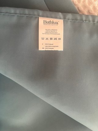 Cortina de baño azul Bathlux sin estrenar