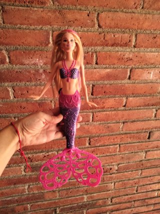 Barbie Sirena Morada y Rosa