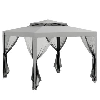 Carpa Jardín 3x3m Cenador Gazebo Mosquitera