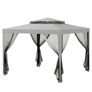 Carpa Jardín 3x3m Cenador Gazebo Mosquitera