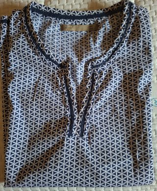 Camiseta Sfera Estampada Azul y Blanca Talla L
