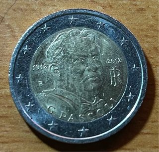 Moneda 2€ Italia 2012 Pascoli
