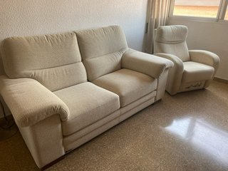 Sillón relax beige 80cm