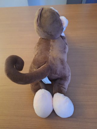 Peluche scimmia marrone con cuore rosso TVB nuovo