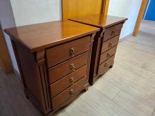 URGE Mudanza 2 Mesitas de noche de madera pino
