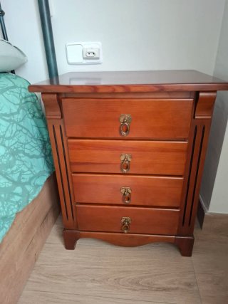 URGE Mudanza 2 Mesitas de noche de madera pino