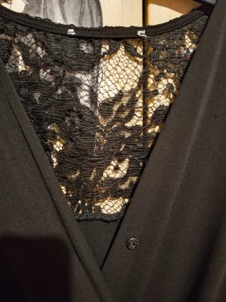 Tuta elegante nera con pizzo - Taglia 44