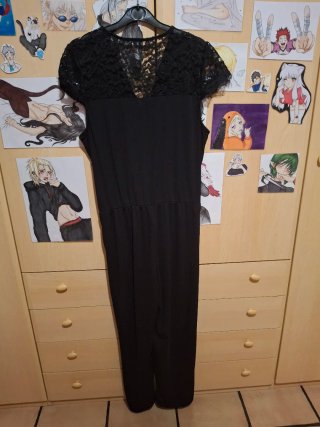 Tuta elegante nera con pizzo - Taglia 44
