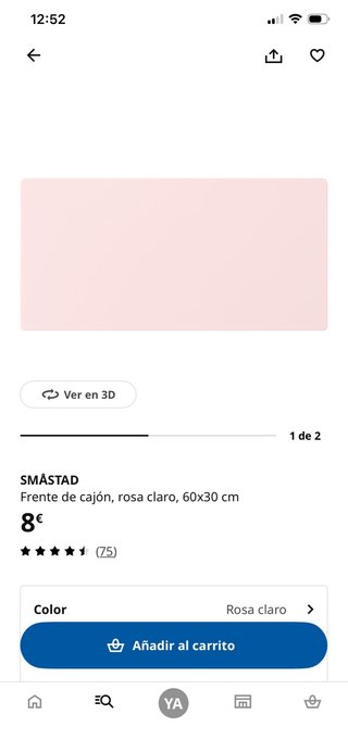 Cama alta IKEA SMASTAD blanca