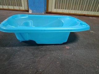 Bañera para bebé azul portátil