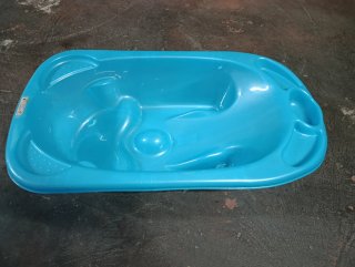 Bañera para bebé azul portátil