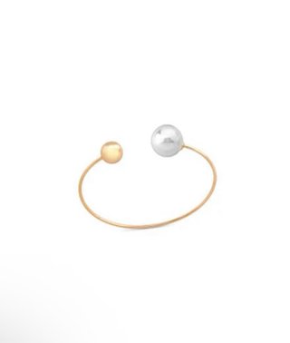 Pulsera Aura Perla 14mm Dorada 58mm
