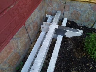 Pérgola de tela y metal