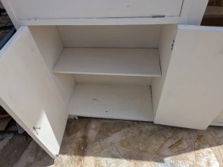 Mueble Alacena Madera y Cristal
