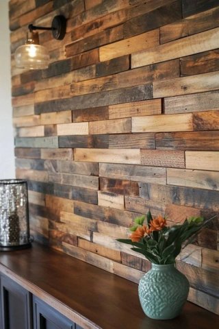 Suelo de madera rústica