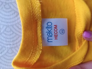 Camiseta Makito Hecom talla 10-12 años amarilla