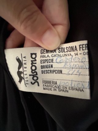 Abrigo de cordero señora negro
