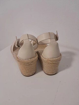 Sandalias Mango Beige Cuña Esparto