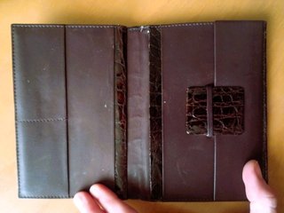 Cartera Loewe Piel Cocodrilo Marrón Vintage