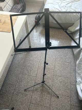 Atril de música negro plegable