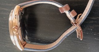 Reloj Fossil Automático Esqueleto Dorado