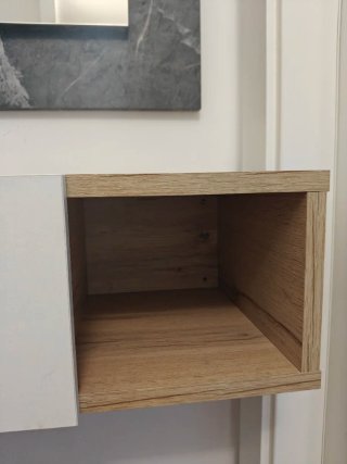 Conjunto recibidor espejo con cajones de madera