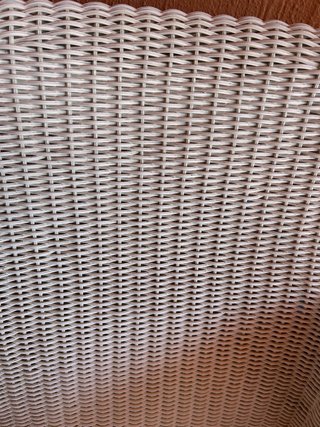 Sillón de mimbre syntetico blanco