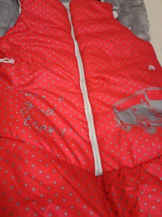 Saco para carrito gris y rojo estrellas