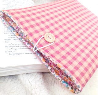 Funda Literaria Vichy rosa