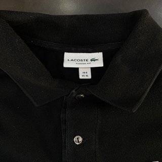 Polo Lacoste Clásico Negro Talla XL
