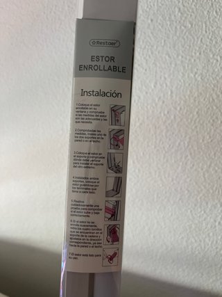 Estor enrollable Restaer 90x180cm sin abrir
