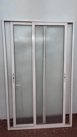 Puerta corredera aluminio blanco