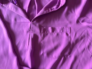 Camisa violeta de manga larga para mujer