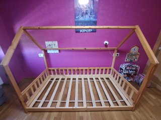 Cama Montessori Madera Natural