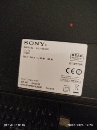 TV Sony Bravia 46 Negra