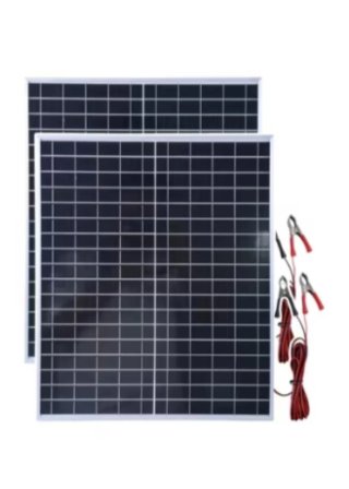2 Paneles Solares con Pinzas Cocodrilo