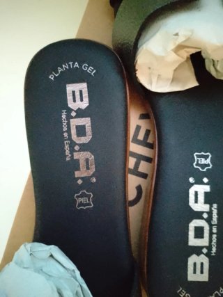 Sandalias B.D.A. Mujer Piel Negro/Plata