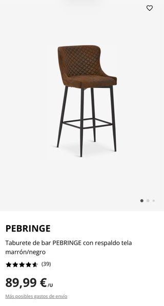 Mesa alta Sandby madera y metal + 2 Tamburetes