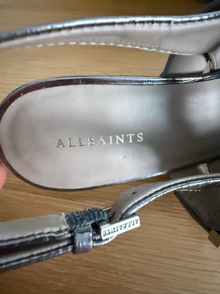 Zapatos All Saints Plateados con Hebillas