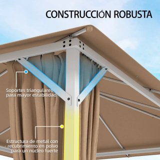 Carpa Jardín 3x4m con Techo Ventilado