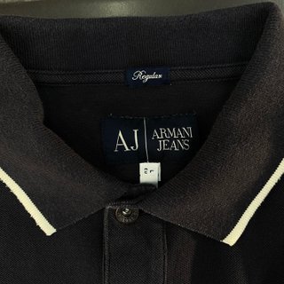 Polo Armani Jeans Talla L Águila Azul Marino