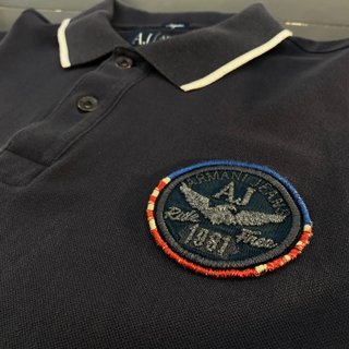 Polo Armani Jeans Talla L Águila Azul Marino