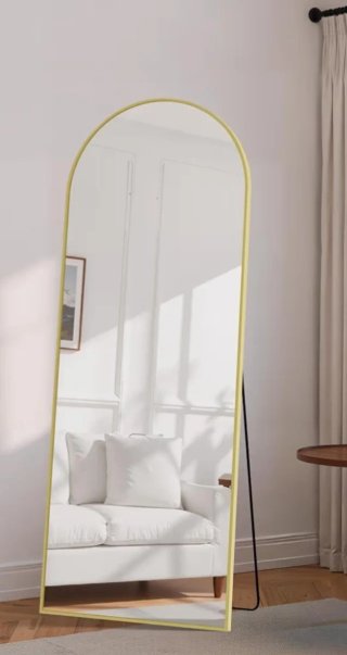Gran espejo de cuerpo entero 179x65 dorado