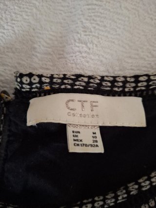 Vestido estampado con pedrería t38.40