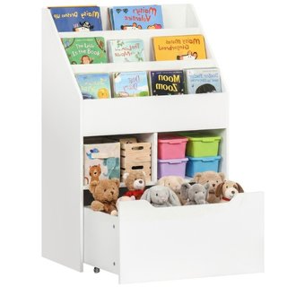Piccola Libreria per Bambini con Ripiani e Cassett