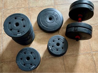 Discos de gimnasio 2kg, 2.5kg, 3kg, 5kg y 10kg