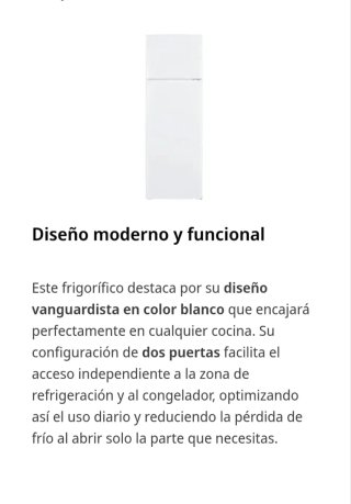 Nevera como nueva Vendo por mudanza.