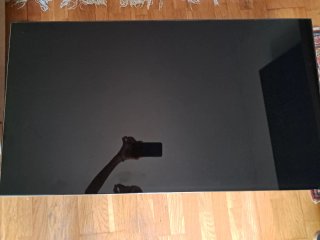 Mesa cristal negro 2 baldas