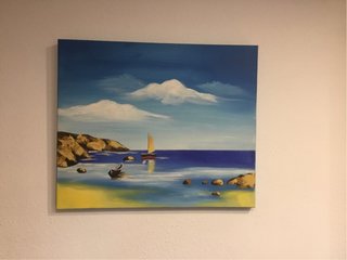 Cuadro Marino Pintado a Mano